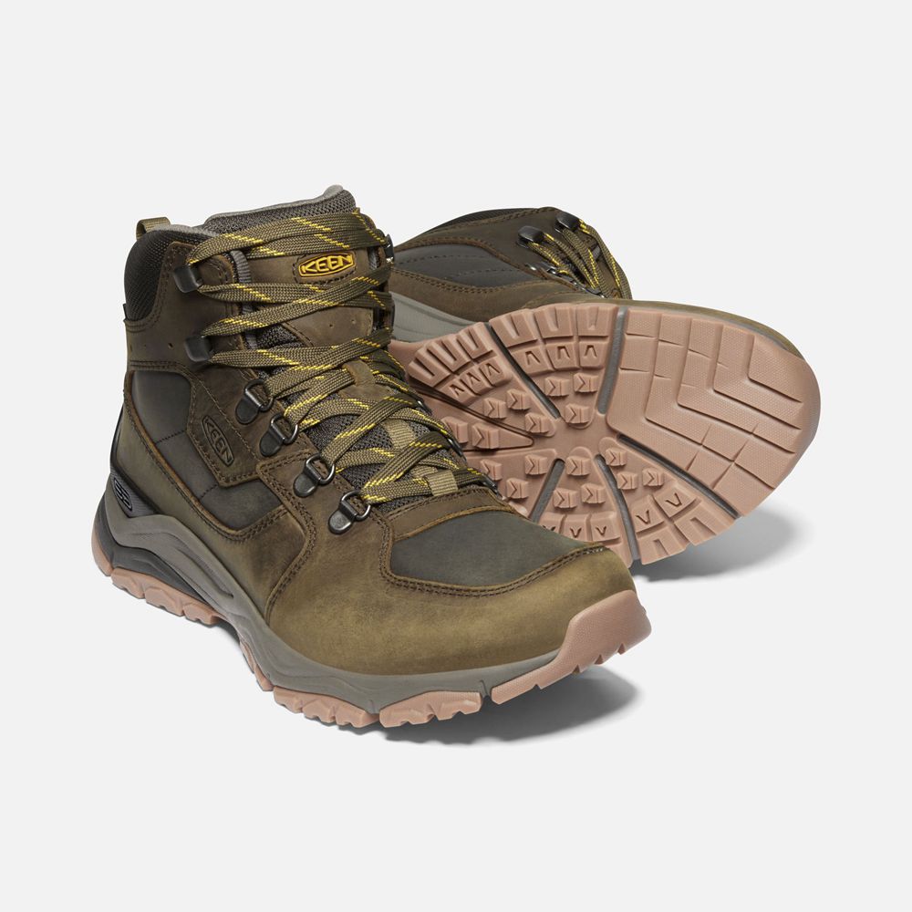 Botas de Seguridad Keen Mexico Verde Oliva - Hombre Innate Cuero Waterproof - JC0621753